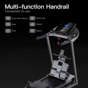 جهاز مشي كهربائي من ماركة عالمية مشهورة، مزود بشاشة إلكترونية، بجودة ممتازة، معروض للبيع.