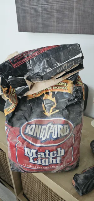 Half bag of barbeque charcoal BD2