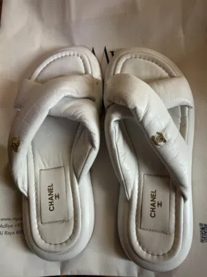 Chanel White Sandals