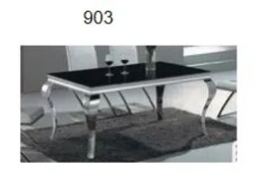 Brand New Black Glass Top Dining Table for Sale