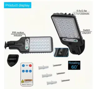 مصابيح الحركة الشمسية الجديدة  مصابيح أمانم صابيح الحركة الشمسية الجديدة مع ريموت تحكم عن بعد،