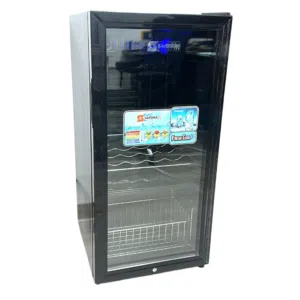 ثلاجة مكتب سايونا 6 قدم سيكوريت اسود SBC-83   83 لتر  باب زجاج  فريزر  درج  اضاءة