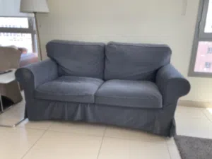 2 seater couch + 1 single semi lazy chair