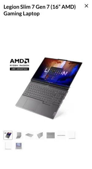 Lenovo Legion Slim 7 gaming laptop high performance لابتوب جايمنج مواصفات عالية Premium laptop