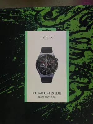 ساعة Infinix أصلية شبه جديدة + كرتونة كاملة بحالة ممتازة