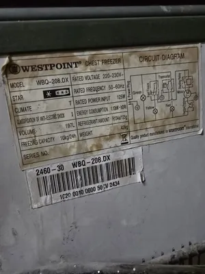 Freezers . Westpoint . Used0