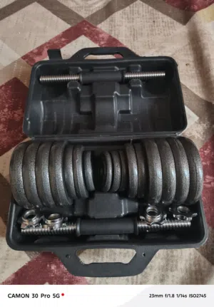 دمبلص وبار + مسطبه طول 130 سانتيم ______(_(_((_((__(_((