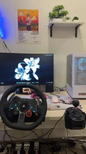 logitech g29 ps5/ps4/pc with gear shifter. سكان لوجيتك مع الشفتر