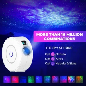 Smart LED Starry Sky Projector with 3D Galaxy, Voice Control and Timer, Compatible with Alexa, Googl