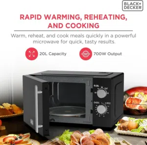 Black + Decker 20L Microwave Oven
