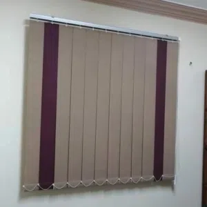 ستائر رول عامودي معدني خشبي زيبرا