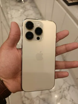 Iphone 14 pro 10/10 condition battery health is 97% gold color all okey piece with box and charge