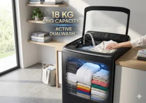 Premium Samsung 18kg Top Load Washing Machine – Black