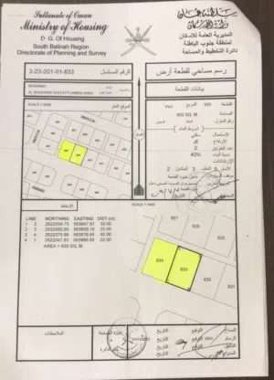 للبيع أرضين شبك في ولاية المصنعة /الشعيبة جنوب مرحلة 1 ... وأيضاً توجد مجموعة من أراضي الشبك معنا ..
