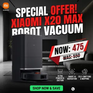 عرض خاص: وفّر 75 دينار مع مكنسة شاومي X20 Max!