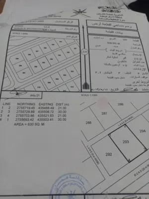 قطعة أرض  في مرير المطاريش للبيع