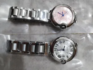 ساعة كارتييه بالون بلو دو كارتييه كوارتز - علبة فولاذية مقاس 33 مم - مينا وردي