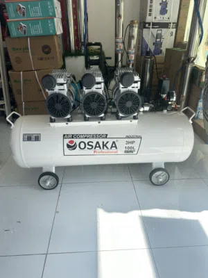 كمبريسر هواء حجم 100 لتر اسطوانة الحجم الكبير من شركة اوساكا مع الضمان