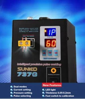 جهاز لحام نقطي للبطاريات (لكبس البطاريات ) ذات كفاءة عالية جدا Battery Spot welder 1.5kw LED light S