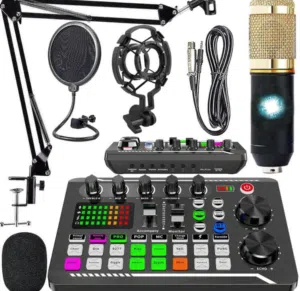 مكسر جديد غير مستخدم شحن وكهرباء 1200 البطارية يستخدم للبث المباشر والبودكسات والعاب البوبجي وغيرها