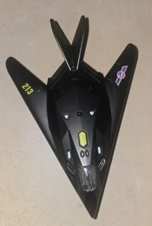 F-117 stealth jet diecast plane Lights and sound effects (15CM)