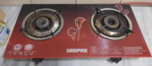 Geepas GlassTop Burner with Cylinder and Regulator