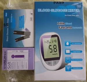 Brand new sealed pack blood glucose meter with 50 test strips & 50 disposable blood lancets
