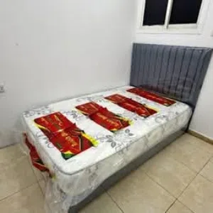 Double twin size bed frame with mattress