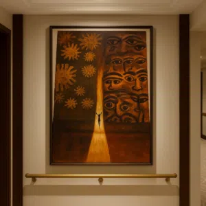 لوحة بين عيونهم و وبائهم، لوحة مستوردة و مرسومة من خارج الدولة