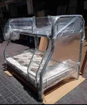 Brand new up single and down double bunker bed available with medical mattress & free home delivery