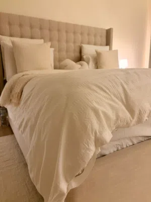 Bed with side tables