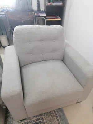 Grey Sofa Single Seater اريكة كنبة قنفة / سوفا شخص واحد لون رصاصي