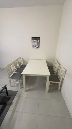 Solid Wood Dining Table with 6 Chairs.