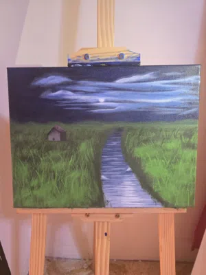 لوحة كانفس مرسومة يدويا