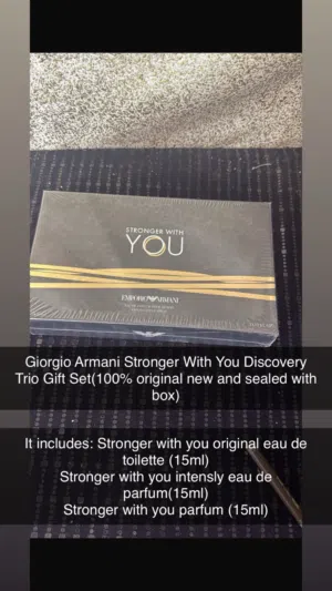 Giorgio Armani Stronger With You Discovery Trio Gift Set(100% original with box and sealed)