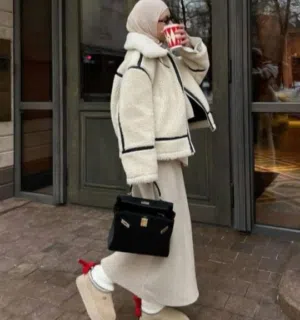 جاكيت شتوي لا فرو خاروف مع تحلاية