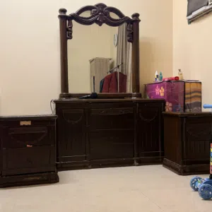 2 Wardrobes + Mirror Dressing Table – Used but Good Condition