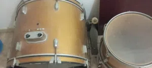 Bass drum, 2 tom drums, and pedal included