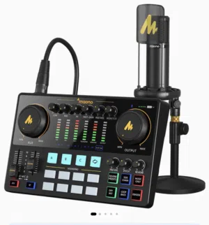 I have same package ame2 48 v phantom power with pdx200 dynamic mic with xlr and usb plus maono head