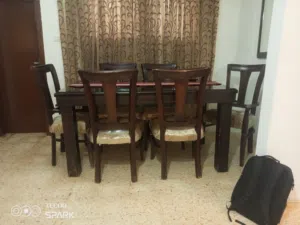 طاولت سفرة ست كراسي بحالته جيد جدا
