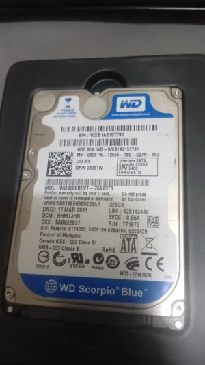 WD Scorpio Blue 320GB SATA Hard Drive.