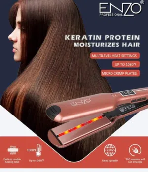 ستريت الشعر ENZO حراره 1080 كاوي شعر مملس الشعر اينزو ستريتر يجعل شعرك كالحرير العنايه بالشعر صالون