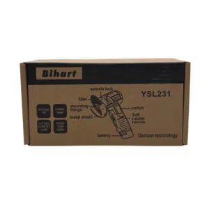 صاروخ جلخ زاوية لاسلكي Bihart YSL231 ببطارية – قطر القرص 75 مم