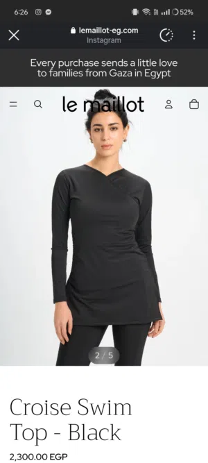 black swimtop from lemaillot