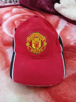 Red Real Madrid Cap Signed By Gulf Motors collaboration Cap