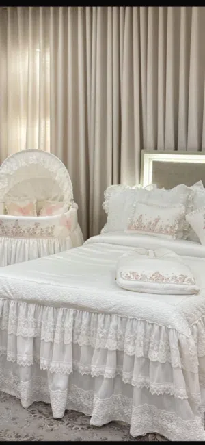 سرير اطفال .. مدس .. مفرش لسرير الام..ابجوره