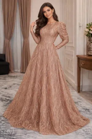 فستان سهرة طويل  نمرة 38