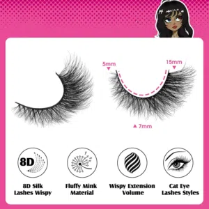 7 Pairs Luxury False Eyelashes – Natural & Glam Look