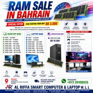 RAM Sale in Bahrain  DDR3, DDR4 & DDR5 Desktop & Laptop RAM
