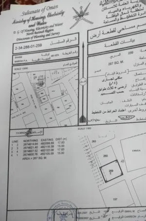 أرض سكني تجاري صحم ..المرفع في موقع ممتاز قريب من المدرسه